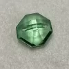 Botón octagonal con relieves, se sujeta por atrás, verde transparente, diámetro de 1.5 cm (precio por botón) - Imagen 2