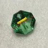 Botón octagonal con relieves, se sujeta por atrás, verde transparente, diámetro de 1.5 cm (precio por botón) - Imagen 3