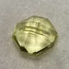 Botón octagonal con relieves, se sujeta por atrás, amarillo transparente, diámetro de 1.5 cm (precio por botón) - Imagen 2