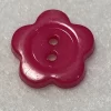 Botón con forma de flor rosa mexicano de 2 orificios, diámetro de 1.5 cm (precio por botón)
