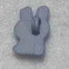 Botón con forma de conejo azul, se sujeta por atrás, 1.6 x 1 cm (precio por botón) - Imagen 2