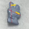 Botón con forma de conejo azul, se sujeta por atrás, 1.6 x 1 cm (precio por botón) - Imagen 3