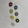 Botón con forma de flor, se sujeta por atrás, blanco con amarillo, botón de 1.5 cm (precio por botón) - Imagen 4