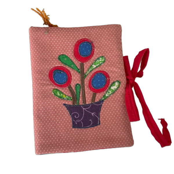 Libreta con forro de tela hecho a mano