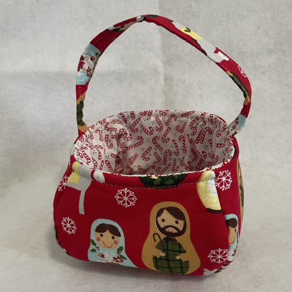 Canasta de tela hecha a mano