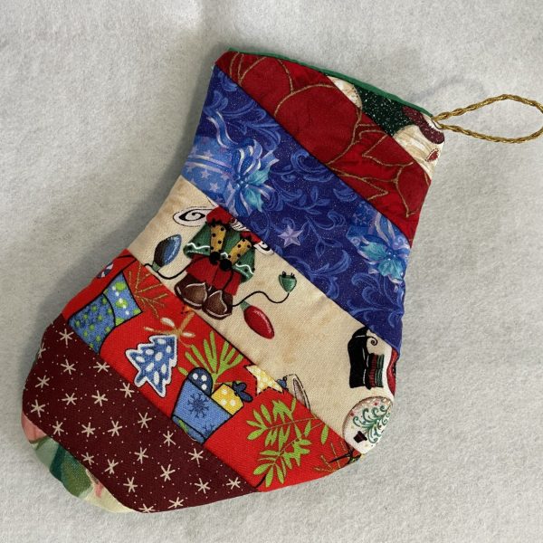 Botita navideña hecha a mano