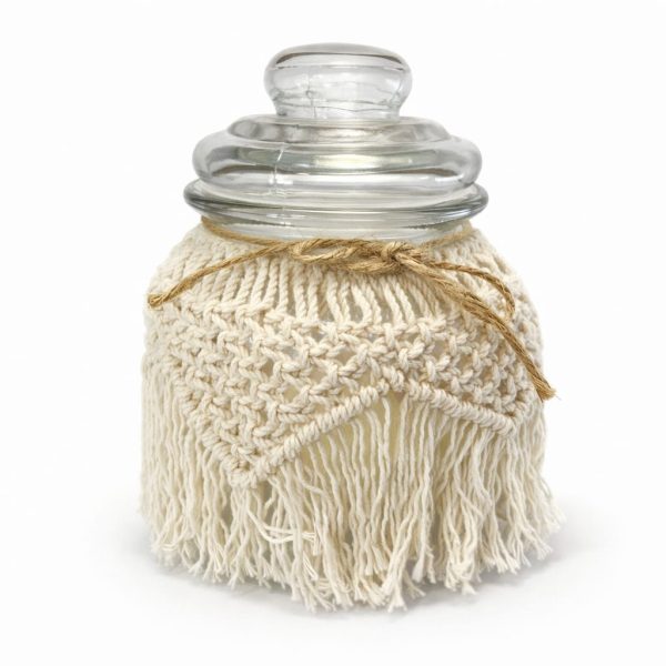 Especiero con funda de macramé