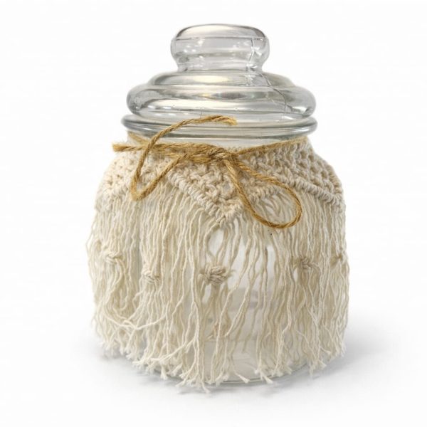 Especiero con funda de macramé