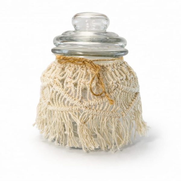 Especiero con funda de macramé