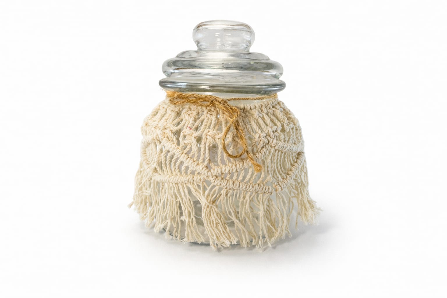 Especiero con funda de macramé