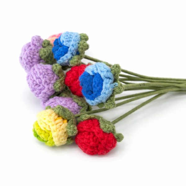 Florecitas tejidas a mano