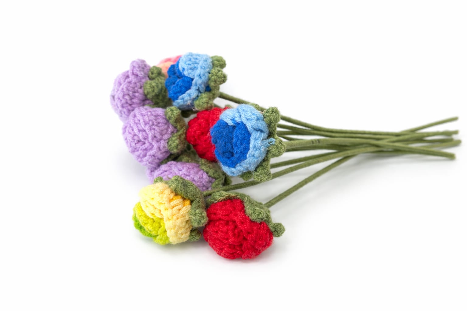 Florecitas tejidas a mano