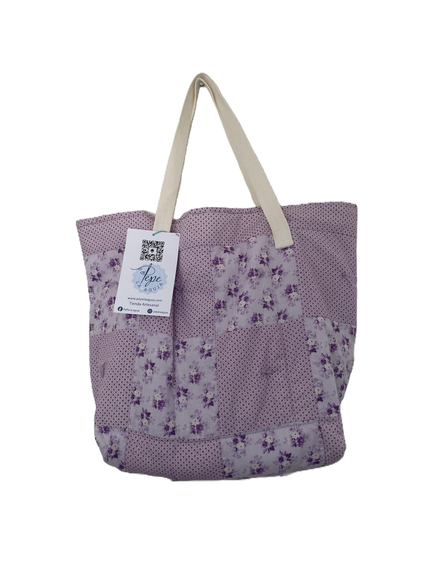Bolsa tipo pañalera hecha a mano