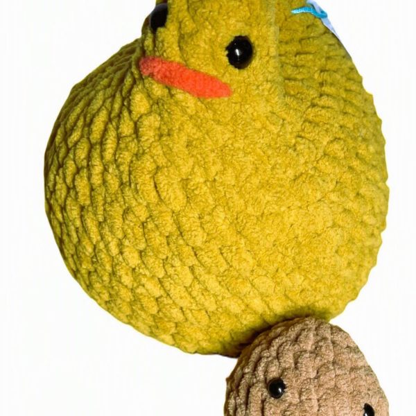 Amigurumi de Gallina con huevo cara de pollo